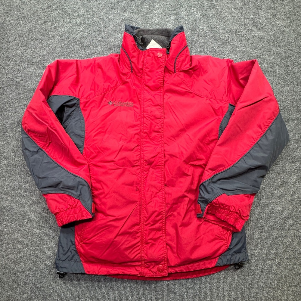 Columbia Sportswear Jacket Womens M Red Interchange Zip-in Hiking Outdoor Wear